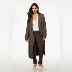 NWT~DYNAMITE Double Breasted Herringbone Coat SIZE S